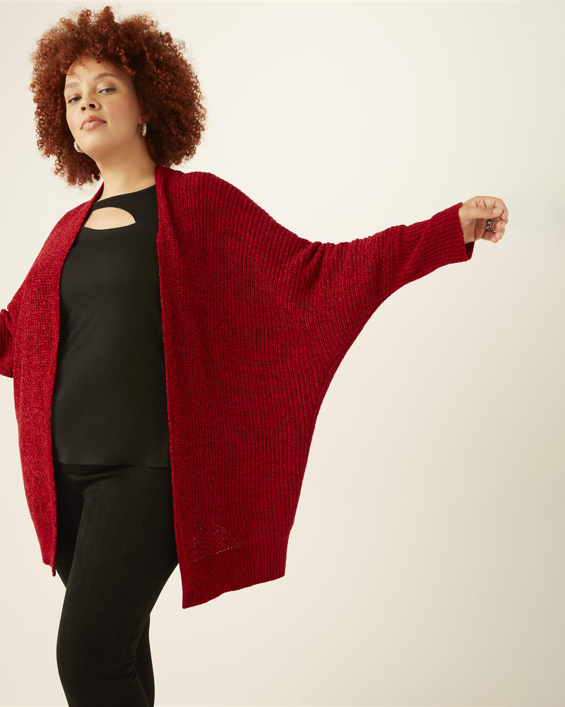 Front of plus size Helen Chenille Cardigan by Cameo | Dia&Co | dia_product_style_image_id:171942